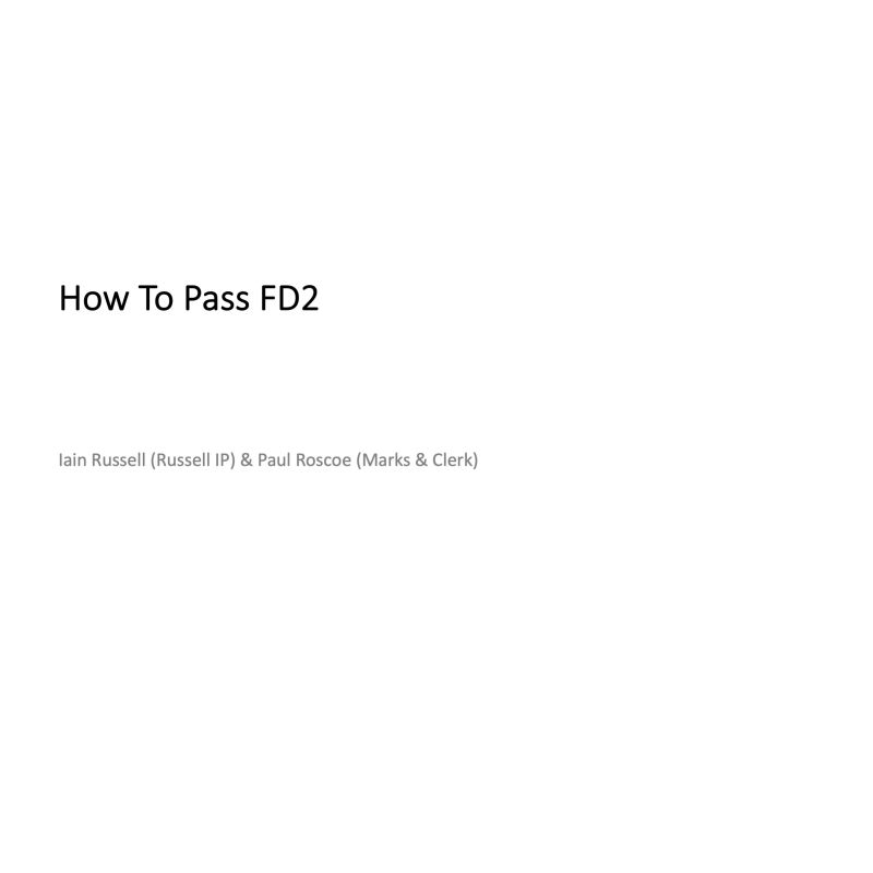 How To Pass FD2