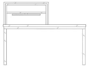 Patent drawing from UK Patent Application Number GB2107597.3 for "Lying Down Computer Table"