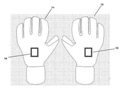 Patent drawing from UK Patent Application Number GB2201112.6 for "Goalkeeper Sensor System And Method"